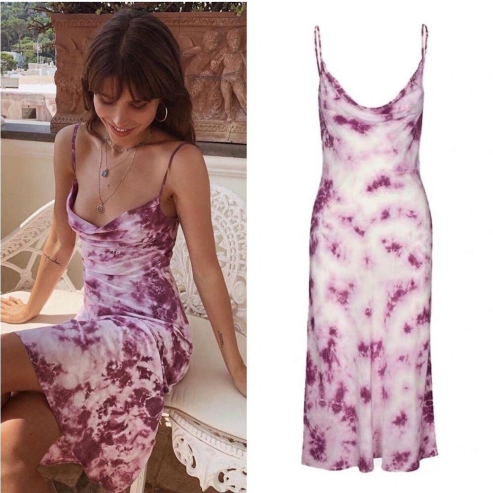 Realisation Par Capulet Tie-Dye Midi Slip Dress